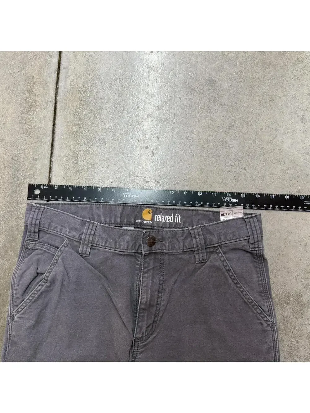 vintage carhartt faded grey relaxed baggy fit cargo pants size 33 x 30